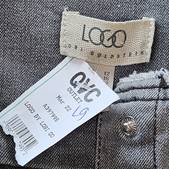 Lori Goldstein QVC Tailored Distressed Edges Denim Jacket Size 12 - Picture 8 of 12